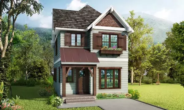 Craftsman house plans 106-666 - front exterior, 1,572 sq ft, 3 bed, 3 bath house plans | Monster House Plans