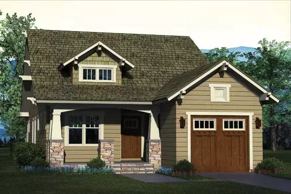Craftsman house plans 106-671 - front exterior, 1,637 sq ft, 3 bed, 2 bath house plans | Monster House Plans