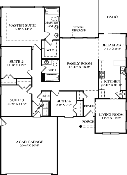 Main Floor Plan: 106-672
