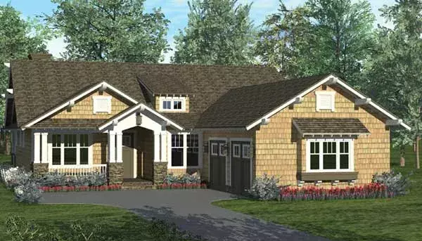 Craftsman house plans 106-694 - front exterior, 2,399 sq ft, 3 bed, 3 bath house plans | Monster House Plans