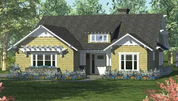 Craftsman house plans 106-698 - front exterior, 2,519 sq ft, 4 bed, 3 bath house plans | Monster House Plans