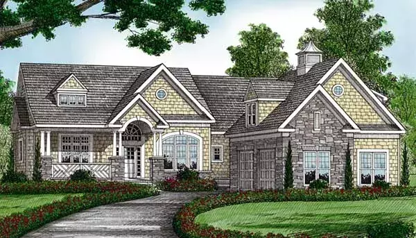 Traditional house plans 106-710 - front exterior, 3,879 sq ft, 4 bed, 4 bath house plans | Monster House Plans