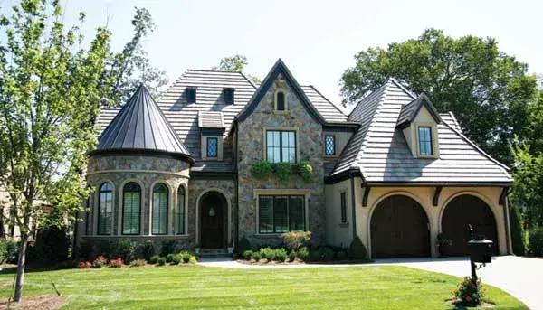 European house plans 106-716 - front exterior, 4,101 sq ft, 3 bed, 3 bath house plans | Monster House Plans