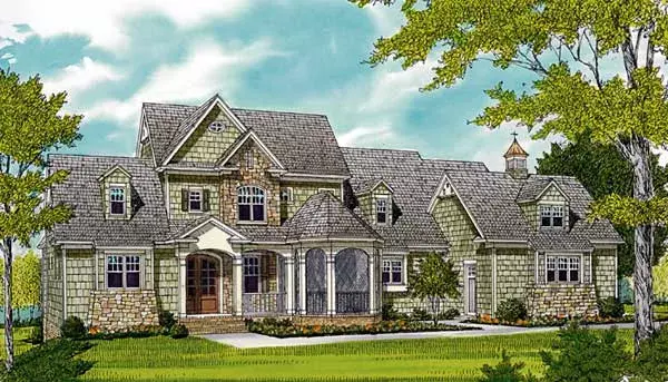 Craftsman house plans 106-723 - front exterior, 4,916 sq ft, 4 bed, 4 bath house plans | Monster House Plans