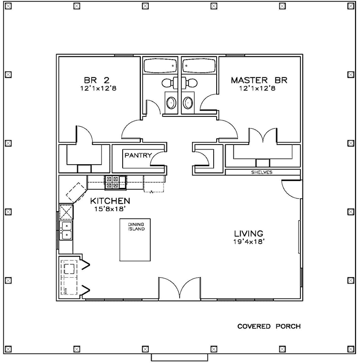 Main Floor Plan: 107-105