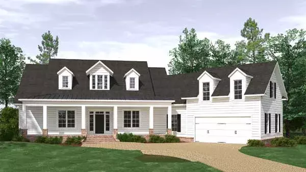 Farmhouse house plans 109-106 - front exterior, 2,883 sq ft, 3 bed, 3 bath house plans | Monster House Plans