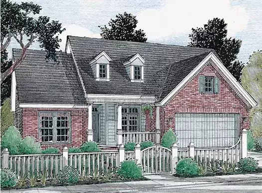 Country house plans 11-103 - front exterior, 1,762 sq ft, 3 bed, 2 bath house plans | Monster House Plans