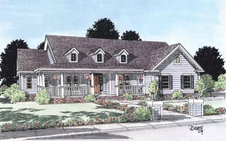 Country house plans 11-135 - front exterior, 2,126 sq ft, 3 bed, 2 bath house plans | Monster House Plans
