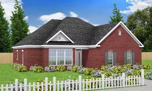 Traditional house plans 11-174 - front exterior, 1,270 sq ft, 3 bed, 2 bath house plans | Monster House Plans