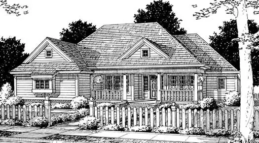 Country house plans 11-183 - front exterior, 1,891 sq ft, 3 bed, 2 bath house plans | Monster House Plans