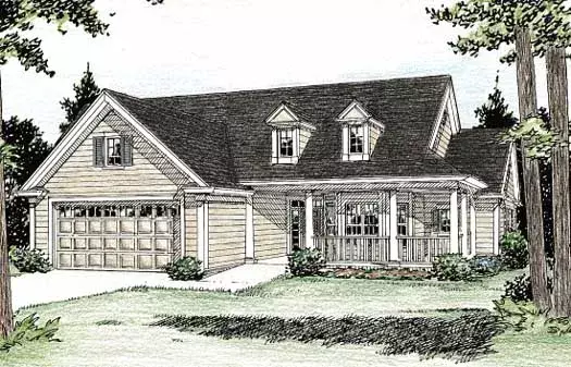 Country house plans 11-225 - front exterior, 1,859 sq ft, 3 bed, 2 bath house plans | Monster House Plans