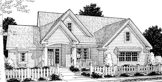 Traditional house plans 11-244 - front exterior, 1,958 sq ft, 3 bed, 2 bath house plans | Monster House Plans