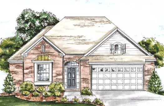 European house plans 11-269 - front exterior, 1,274 sq ft, 2 bed, 2 bath house plans | Monster House Plans