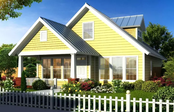 Bungalow house plans 11-310 - front exterior, 1,683 sq ft, 3 bed, 2 bath house plans | Monster House Plans