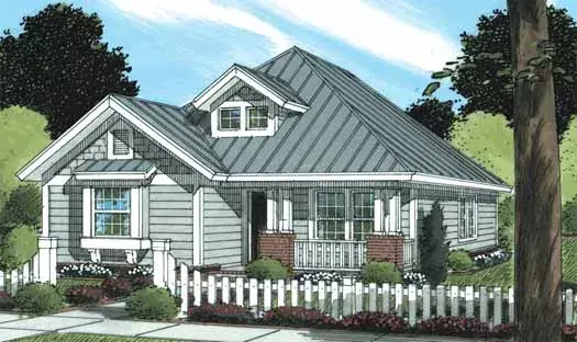 Traditional house plans 11-316 - front exterior, 1,376 sq ft, 3 bed, 2 bath house plans | Monster House Plans