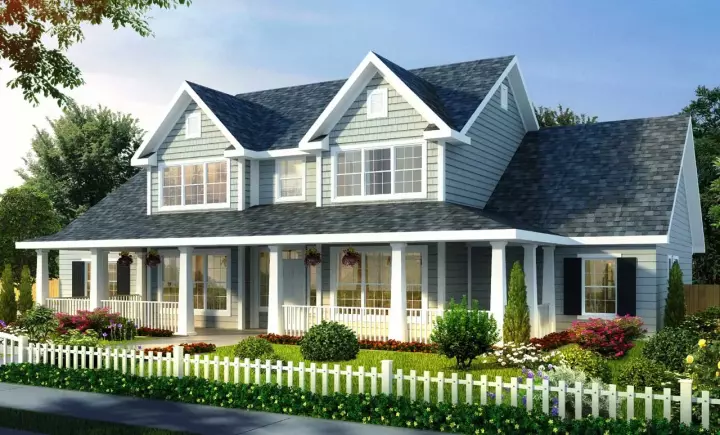Country house plans 11-325 - front exterior, 2,481 sq ft, 4 bed, 3 bath house plans | Monster House Plans