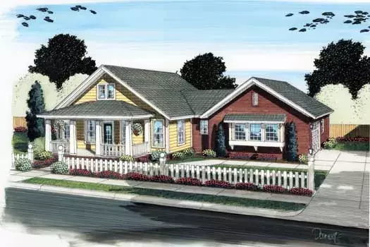 Country house plans 11-358 - front exterior, 1,922 sq ft, 3 bed, 2 bath house plans | Monster House Plans