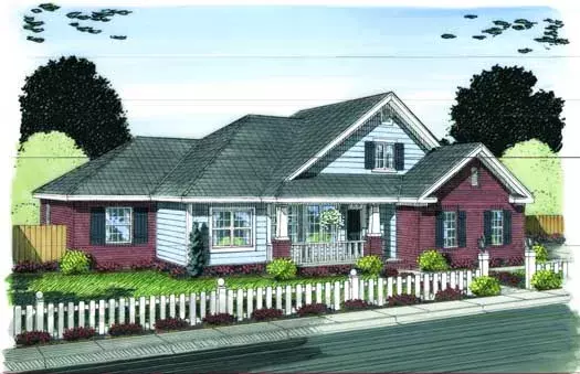 Craftsman house plans 11-387 - front exterior, 1,870 sq ft, 4 bed, 3 bath house plans | Monster House Plans