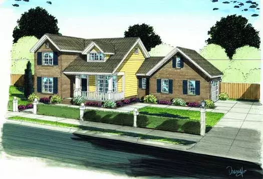 Country house plans 11-397 - front exterior, 1,795 sq ft, 3 bed, 2 bath house plans | Monster House Plans