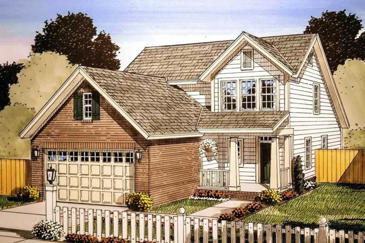 Craftsman house plans 11-410 - front exterior, 1,549 sq ft, 3 bed, 2 bath house plans | Monster House Plans
