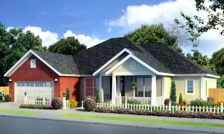 Craftsman house plans 11-415 - front exterior, 1,894 sq ft, 4 bed, 3 bath house plans | Monster House Plans