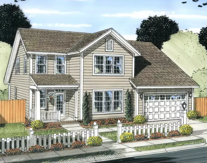Country house plans 11-425 - front exterior, 1,958 sq ft, 3 bed, 2 bath house plans | Monster House Plans