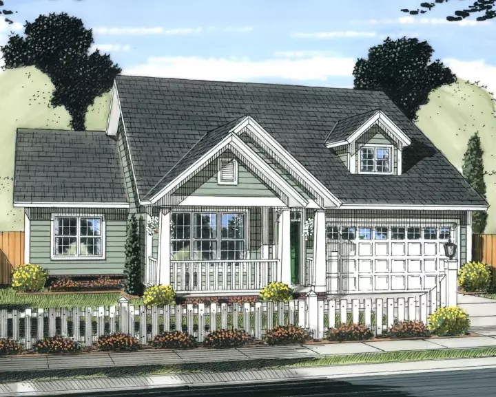 Craftsman house plans 11-434 - front exterior, 1,570 sq ft, 3 bed, 2 bath house plans | Monster House Plans
