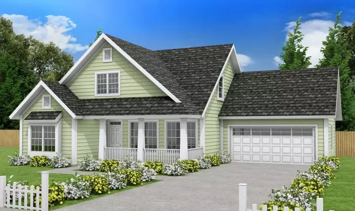 Craftsman house plans 11-452 - front exterior, 1,597 sq ft, 3 bed, 2 bath house plans | Monster House Plans
