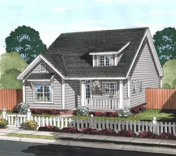Craftsman house plans 11-455 - front exterior, 1,433 sq ft, 3 bed, 2 bath house plans | Monster House Plans