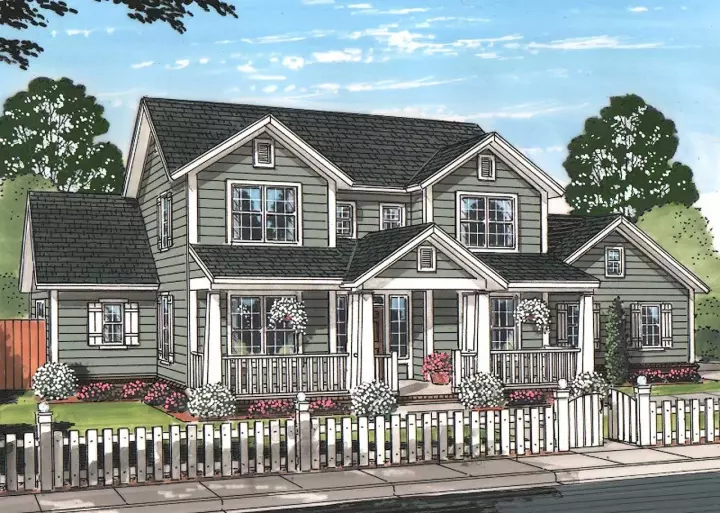 Country house plans 11-457 - front exterior, 2,298 sq ft, 3 bed, 2 bath house plans | Monster House Plans