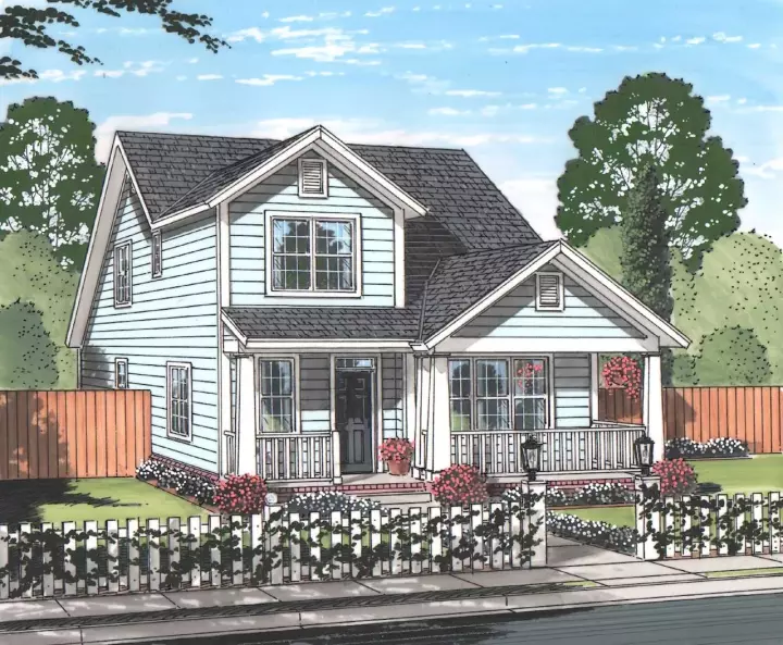 Craftsman house plans 11-462 - front exterior, 2,232 sq ft, 4 bed, 3 bath house plans | Monster House Plans
