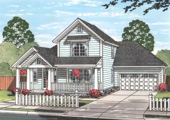 Craftsman house plans 11-464 - front exterior, 1,860 sq ft, 3 bed, 2 bath house plans | Monster House Plans