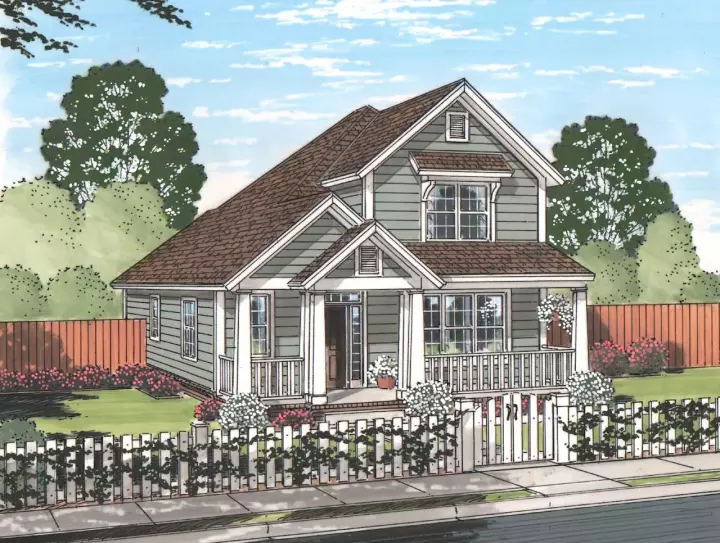 Craftsman house plans 11-465 - front exterior, 1,860 sq ft, 3 bed, 2 bath house plans | Monster House Plans