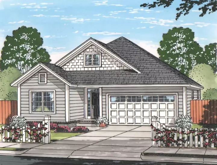 Craftsman house plans 11-466 - front exterior, 1,572 sq ft, 3 bed, 2 bath house plans | Monster House Plans