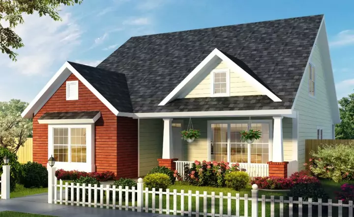 Craftsman house plans 11-476 - front exterior, 1,986 sq ft, 3 bed, 2 bath house plans | Monster House Plans