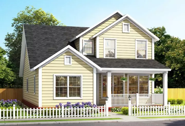 Traditional house plans 11-489 - front exterior, 2,165 sq ft, 4 bed, 4 bath house plans | Monster House Plans