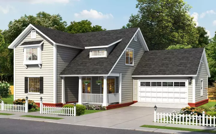 Bungalow house plans 11-494 - front exterior, 2,137 sq ft, 4 bed, 4 bath house plans | Monster House Plans