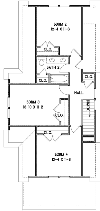 Upper/Second Floor Plan:111-104