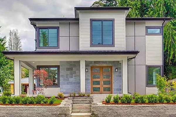 Modern house plans 113-101 - front exterior, 3,038 sq ft, 4 bed, 2 bath house plans | Monster House Plans