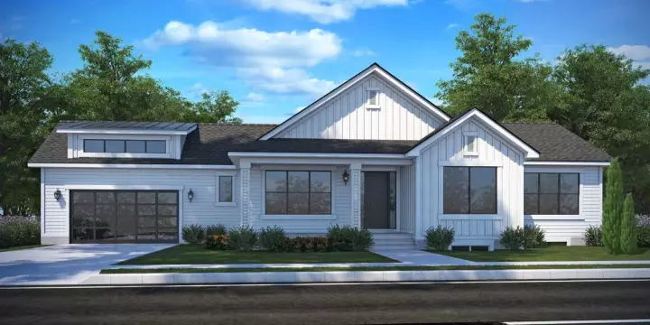 Modern Farmhouse house plans 115-115 - front exterior, 1,901 sq ft, 3 bed, 2 bath house plans | Monster House Plans