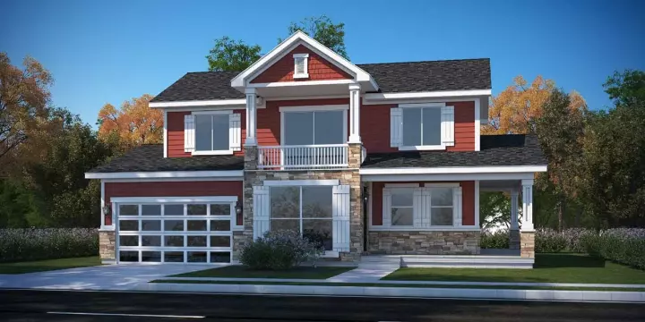Country house plans 115-119 - front exterior, 1,842 sq ft, 3 bed, 2 bath house plans | Monster House Plans
