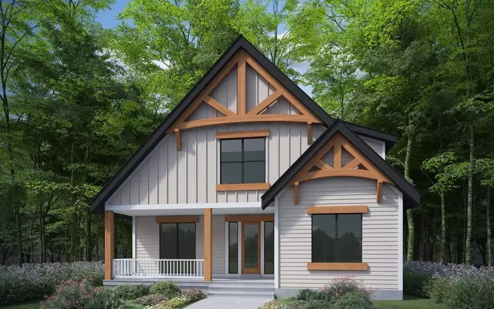 Craftsman house plans 115-134 - front exterior, 3,671 sq ft, 5 bed, 5 bath house plans | Monster House Plans