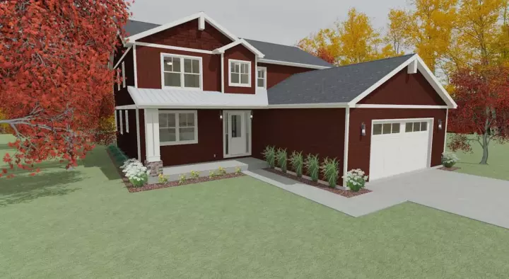 Country house plans 119-106 - front exterior, 2,618 sq ft, 4 bed, 2 bath house plans | Monster House Plans