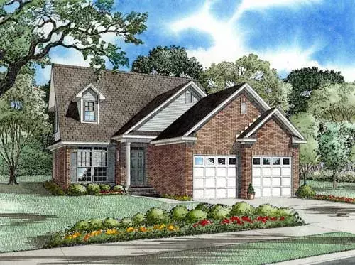 Traditional house plans 12-1025 - front exterior, 1,574 sq ft, 3 bed, 2 bath house plans | Monster House Plans