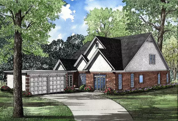 Southern house plans 12-104 - front exterior, 3,730 sq ft, 3 bed, 2 bath house plans | Monster House Plans