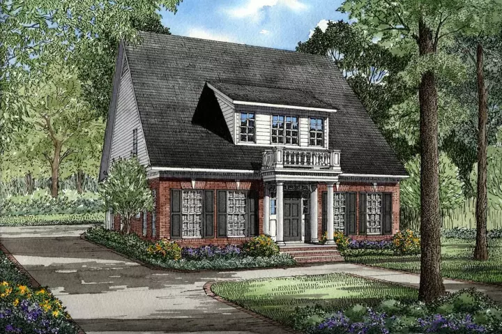 Country house plans 12-105 - front exterior, 2,618 sq ft, 3 bed, 2 bath house plans | Monster House Plans