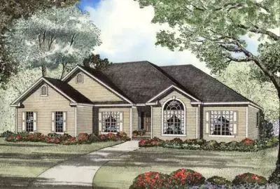 Traditional house plans 12-1061 - front exterior, 2,022 sq ft, 4 bed, 3 bath house plans | Monster House Plans