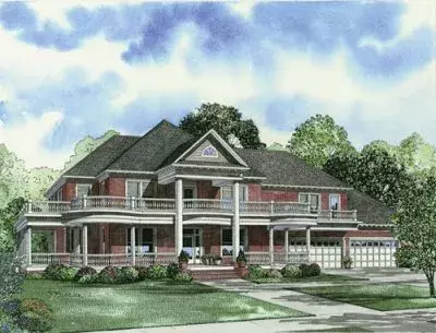 Southern house plans 12-1068 - front exterior, 7,870 sq ft, 6 bed, 5 bath house plans | Monster House Plans