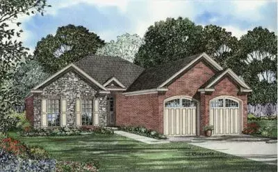 European house plans 12-1071 - front exterior, 1,287 sq ft, 2 bed, 2 bath house plans | Monster House Plans
