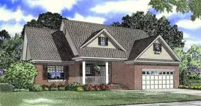 Southern house plans 12-1074 - front exterior, 1,710 sq ft, 3 bed, 2 bath house plans | Monster House Plans